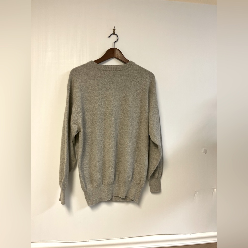 EGCI 100% Cashmere Sweater – Gray – Size XL – Luxurious Soft Knit Pullover